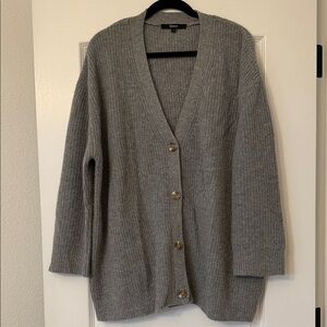 Quince Cashmere Fisherman Cardigan Sweater